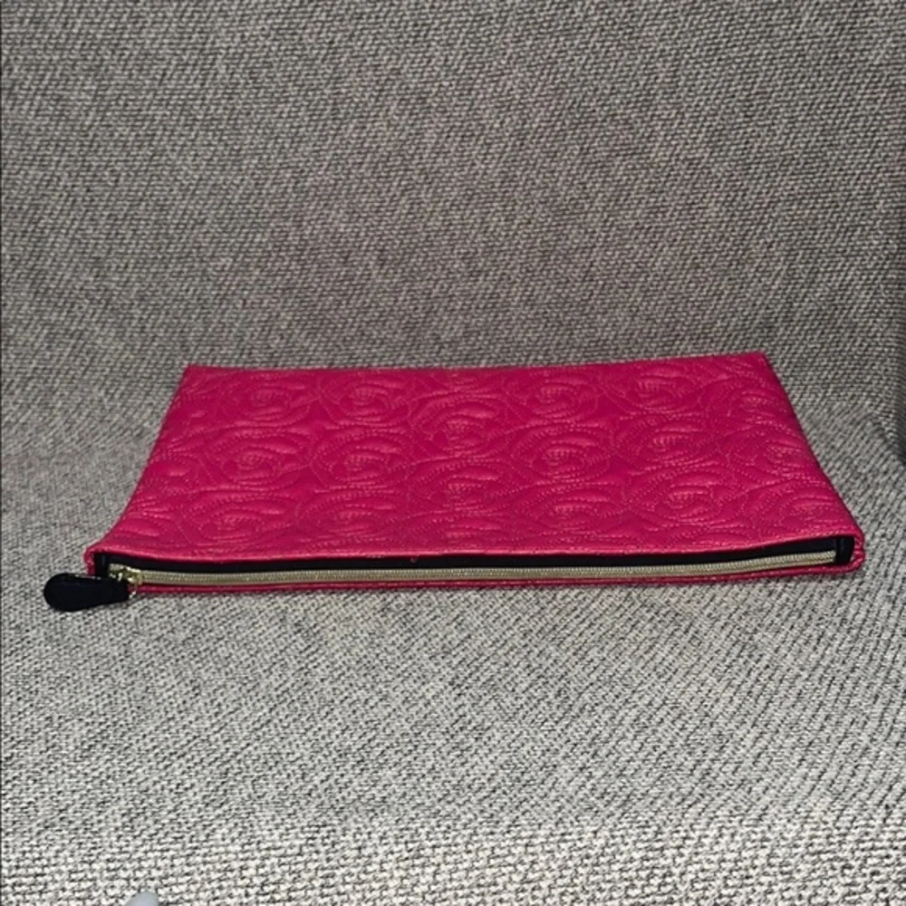 Betsey Johnson Pink Floral Embossed Laptop Bag